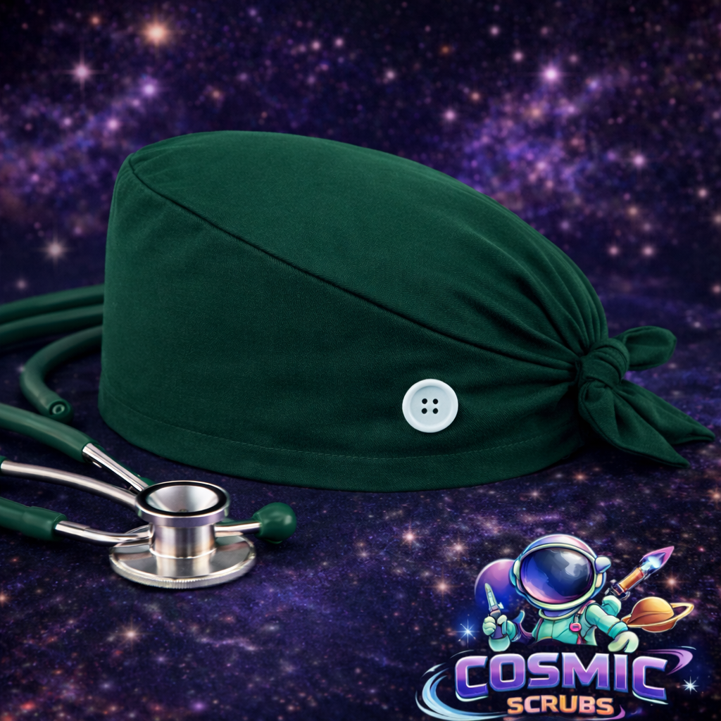 Forest Green Scrub Cap